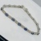 18KT WHITE GOLD 1.50CTS BLUE SAPPHIRE AND 1.00CTS DIAMOND BRACELET