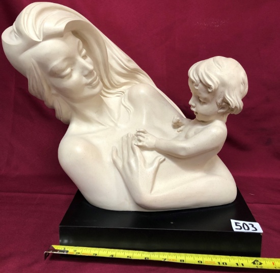 MOTHER & CHILD SCULPTURE BUST - SEE PICS FOR DETAILS