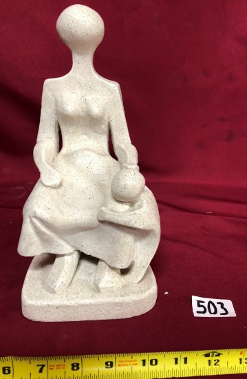 AUSTIN MOTHER SITING W/ CHILD SCULPTURE - SEE PICS FOR DETAILS