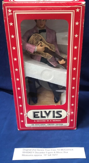 2ND SERIES - ELVIS  DECANTER WITH BOX - SEE PICS FOR DETAILS