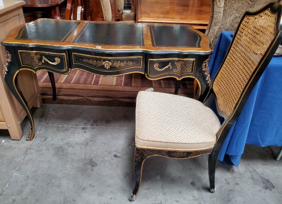 BEAUTIFUL LADIES INLAID WRITING DESK & CHAIR BY DREXEL FURNITURE