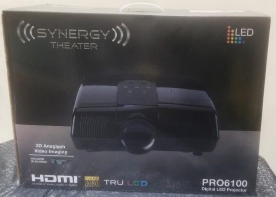 NEW SYNERGY THEATER LED PROJECTOR - NEW IN BOX