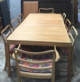 DUMBAR VINTAGE TABLE & 8 CHAIRS - MADE IN INDIANA USA