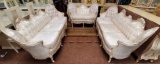 EXCELLENT CONDITION 3 PIECE LIVING SUITE - HEAVILY TUFTED & WOOD FRAMED