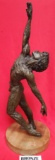 LARGE BRONZE SCULPTURE OF MALE FIGURE, 34