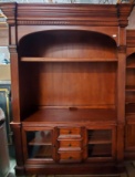 TALL MAHOGANY ENTERTAINMENT CENTER