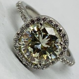 AMAZING 3.16CT DIA.& 14KT GOLD RING FEATURING A 2.41CT CENTER STONE  (VS2)