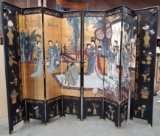 GREAT 8 PANEL 6' TALL ASIAN SCREEN - VERY NICE