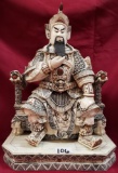 CHINESE KING SITTING BONE STATUE - PRICED FOR 3800.00 FROM GALLERY