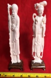 PAIR OF ASIAN CARVINGS - SEE PICS FOR DETAILS