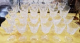 SET OF 24 SIGNED WATERFORD GLASSES