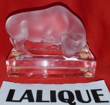 LALIQUE CONTEMPORARY CRYSTAL FIGURINE OF BULL (AS-IS) SEE PICS