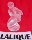 LALIQUE CONTEMPORARY CRYSTAL FIGURINE OF RECLINING NUDE