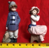 (2) NAO PORCELAIN FIGURINES - BOY & GIRL