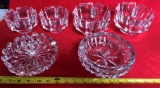 CRYSTAL BOWLS/ASH TRAYS FROM ESTATE SEE PICS