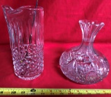 LOT OF TWO CRYSTAL VASES