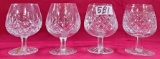 SET OF (4) SIGNED WATERFORD GLASSES