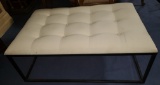 LARGE TUFTED RECTANGULAR OTTOMAN - SEE PICS FOR DETAILS