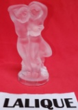 LALIQUE CONTEMPORARY CRYSTAL FIGURINE OF 2 NUDE FEMALES