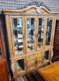 LARGE QUALITY 2PC CHINA CABINET BY JAMES STONE