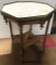 FRENCH MARBLE TOP ANTIQUE LAMP TABLE