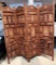 6' TALL 4 PANEL HEAVILY CARVED SCREEN