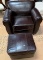 LEATHER CHAIR & OTTOMAN