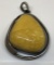 STERLING AND HARD STONE PENDANT