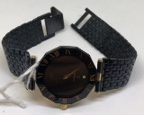 LADIES HOSTERN 1 PT DIAMOND AND 18 KT GOLD BACKED SWISS WATCH