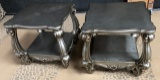 PAIR OF NEW SILVER END TABLES BY ACME AT WMC