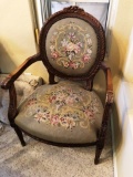 ANTIQUE MAHOGANY FRAMED ARM CHAIR  - GREAT CONDITION