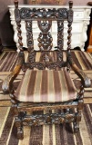 GORGEOUS ANTIQUE WALNUT CARVED CHAIR FROM NEW YORK