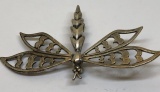 ANTIQUE STERLING DRAGONFLY BROOCH