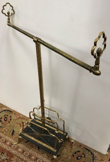 ANTIQUE BRASS MAGAZINE STAND