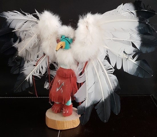 SIGNED KACHINA DOLL WITH RED SHOES