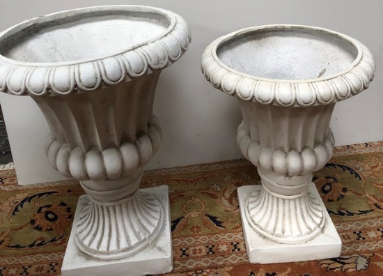 LOT OF TWO NEW URN PLANTERS BY THREE HANDS - SEE PICS FOR DETAILS