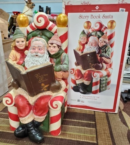 STORY BOOK SANTA TALL DCOR W/ BOX FROM SAM'S CLUB