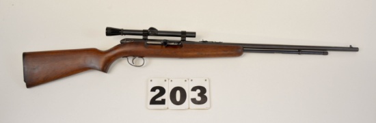 Remington 550-1, .22 SLLR Semi-Auto., Light rust at muzzle and good wood, 4x scope