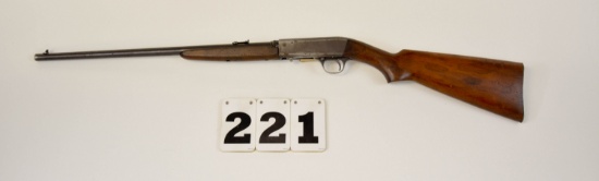 Remington 24, .22 LR Auto. Loader, #87723, light bbl pitting, silver receiver, chip out of foreend