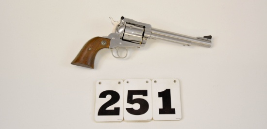 Ruger Black Hawk 357 Magnum SA Rev., #34-32113, Stainless w/walnut grips, clean, 6 1/2" bbl.