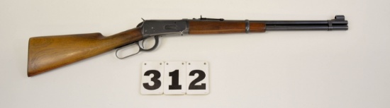Winchester 94, 30-30 Lever Flatband Carbine, #1411034, Screw recess on bbl and magazine tube just fo