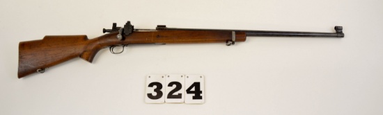 Springfield 03 Action, Rebarreled w/heavy 26-In. bbl., possibly 30-06 Bolt, #1343237, target sights,