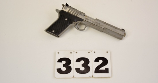 AMT AutoMag III, 30 Carbine Semi-Auto. Pistol, #A10701, w/clip, stainless w/blemishes,  rubber grips