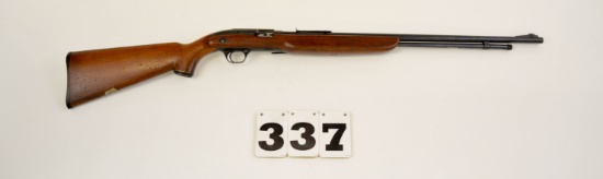 JC Higgins 31, .22 SLLR Semi-Auto., tube feed, good blue, solid wood