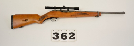 Westernfield M846, .22 LR Semi-Auto., #413587, w/Tasco 7x scope, no bbl blue, solid wood
