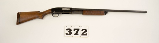 Remington 31L, 16-Ga. Pump, #580773, 28-In. plain full choke bbl., Fair blue, altered wood, 12 1/4"