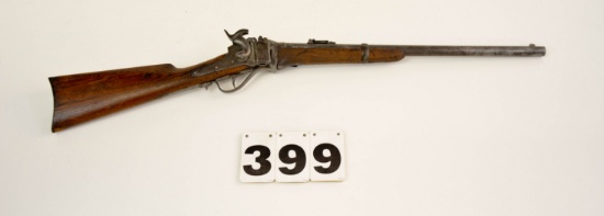 Sharps 1863 Sliding Ring Carbine, 50-Cal., #C24809, Smooth grey metal, wolid foreend and buttstock w