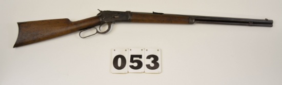 Winchester 1892, 32 WCF Lever Rifle, #545804, Orig. sights in poor condition, much pitting, reblue w