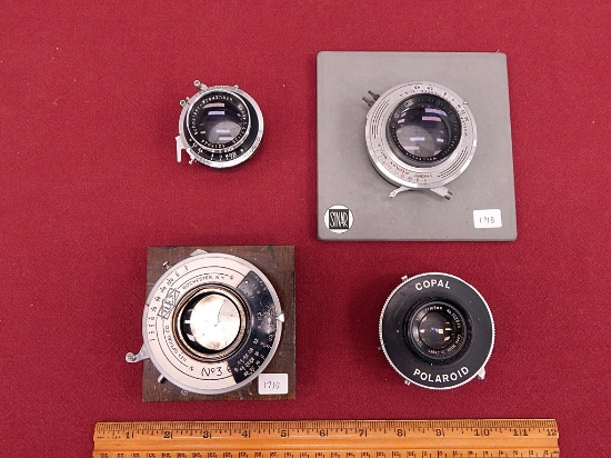 4 Camera Lenses:  Wollensak Velostigmat 6½" Focus F/4.5 Series II W/ Alphax