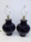 2 Navy Cookie Jar Lamps, 28